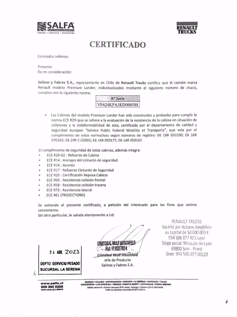 ¿Qué es el certificado de un motor?