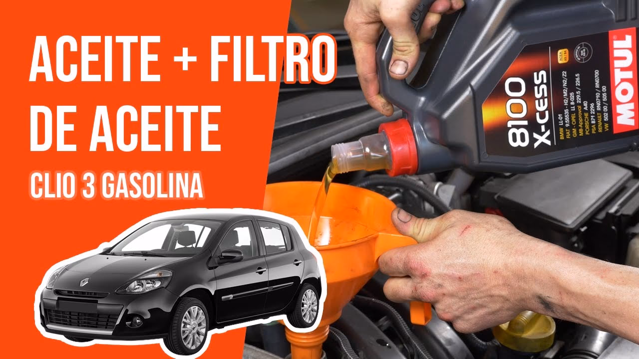 ¿Cómo quitar el filtro de aceite de Clio?