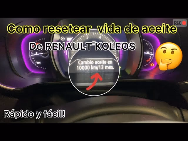 ¿Cómo borrar el check del tablero Renault Koleos?
