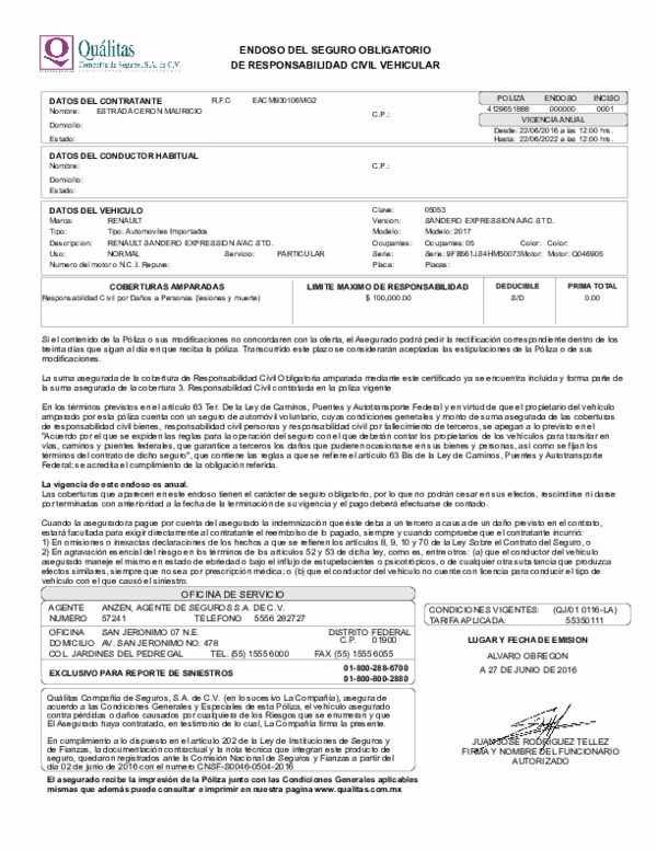 ¿Qué es un endoso de modificación?