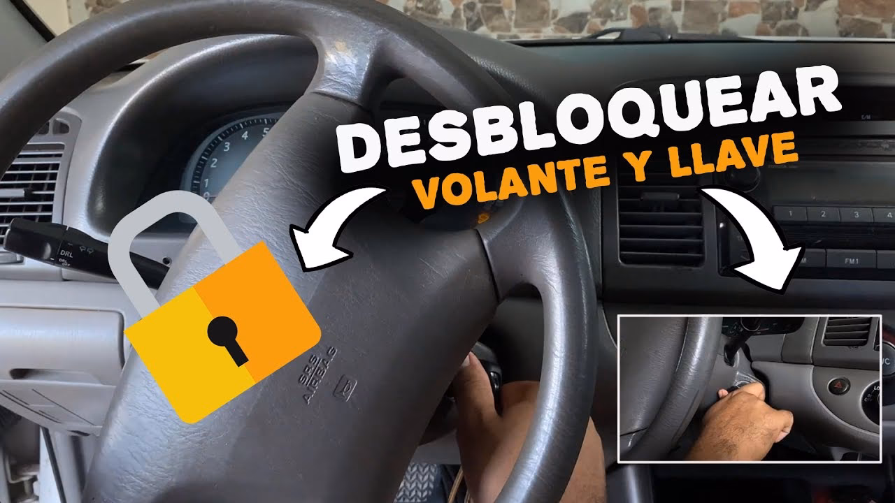 ¿Cómo desbloquear la llave del volante?