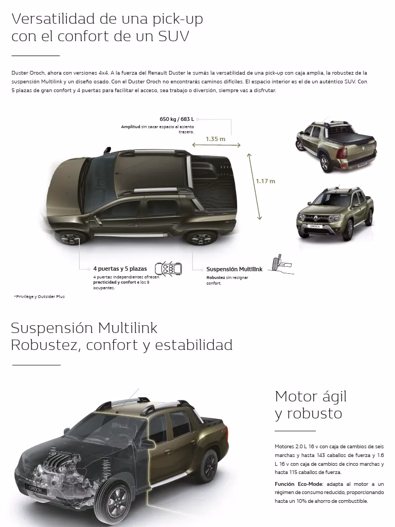 ¿Cuánto mide un Oroch de largo?