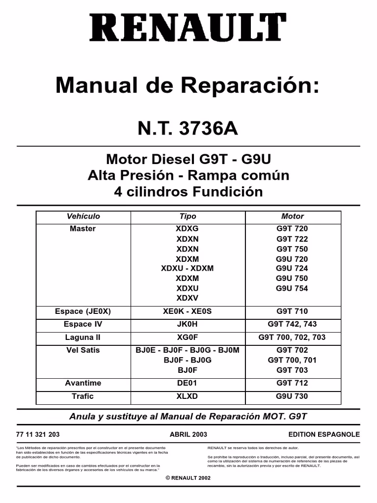 ¿Un Renault Master tiene cadena de distribución?