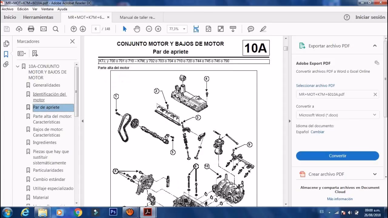 ¿Cuánto torque hay que apretar los tornillos de la culata de un cilindro diésel?