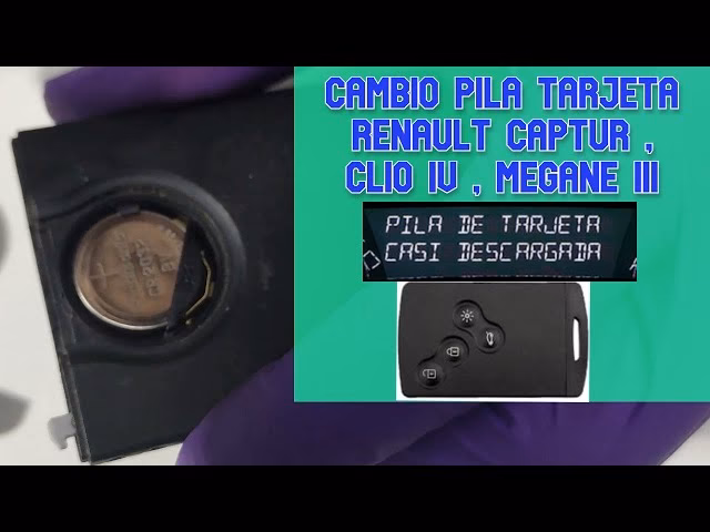 ¿Qué hacer cuando la batería de una tarjeta llave Renault está baja?