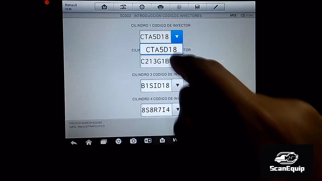 ¿Cómo obtengo un código de ajuste del inyector?