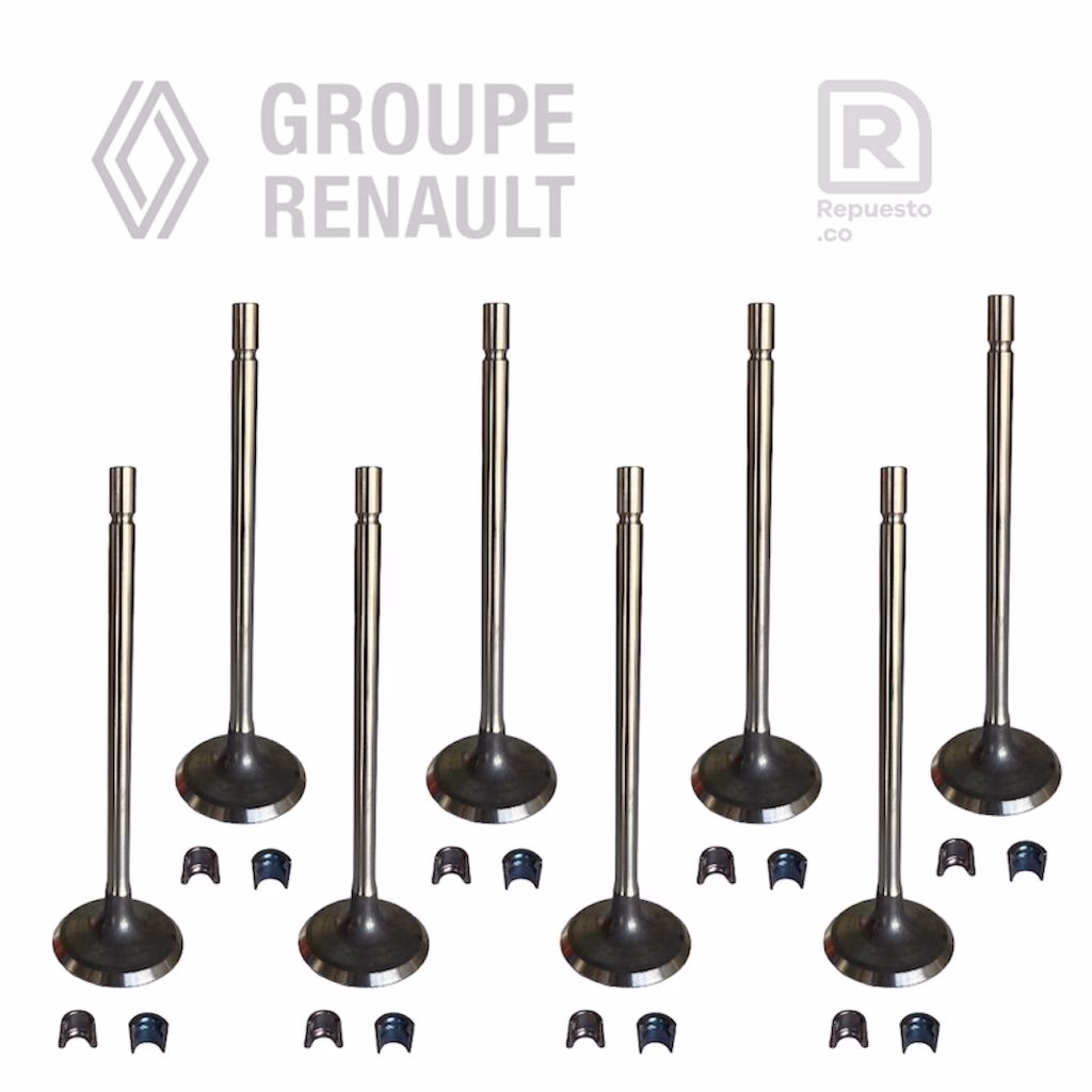 ¿Cuántas válvulas de admisión y escape hay?